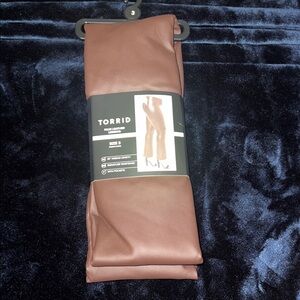 Torrid Chocolate Faux Leather Leggings